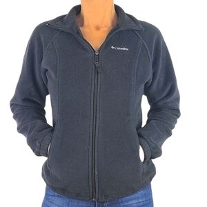 Columbia Fleece Full Zip Size Medium Black
